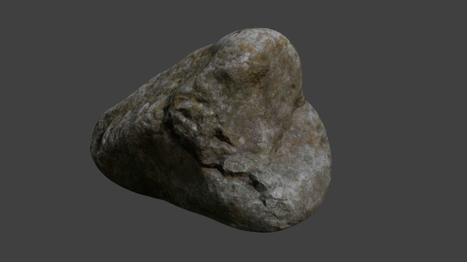 Realistic photoscanned stone or boulder preview image 2